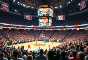 Cleveland Cavaliers game day atmosphere with fans cheering