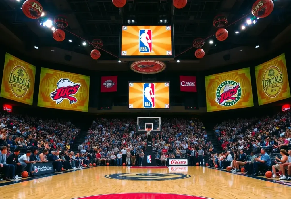 Cleveland Cavaliers preseason basketball court