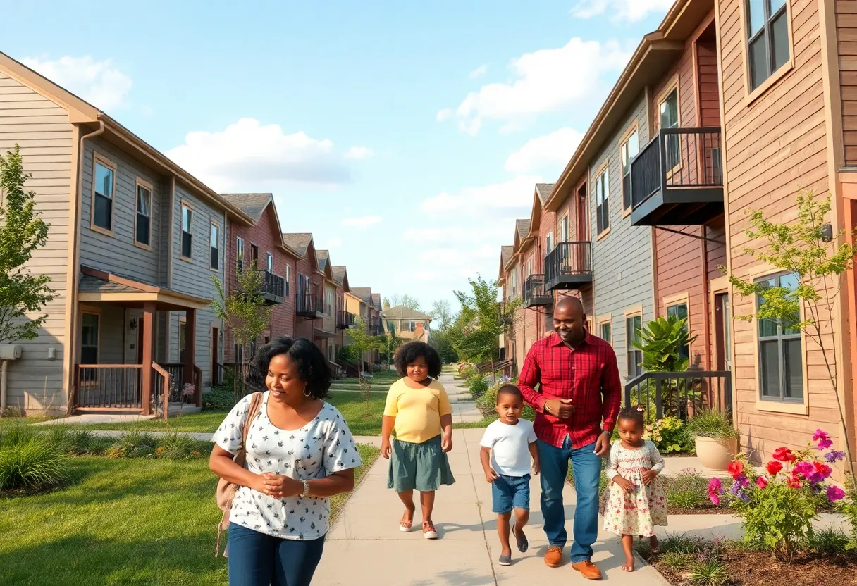 Community scene of affordable housing developments in Cleveland