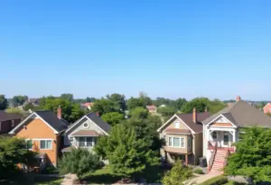 A view of homes in a Cleveland neighborhood reflecting affordability