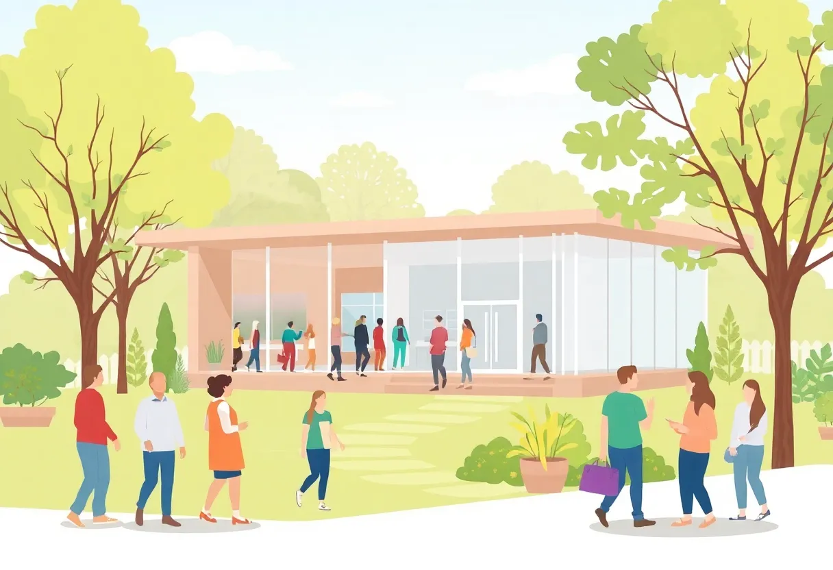 Conceptual image of a modern behavioral health center in Cleveland.