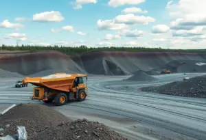 Mining site in Michigan or Minnesota focusing on rare earth minerals.