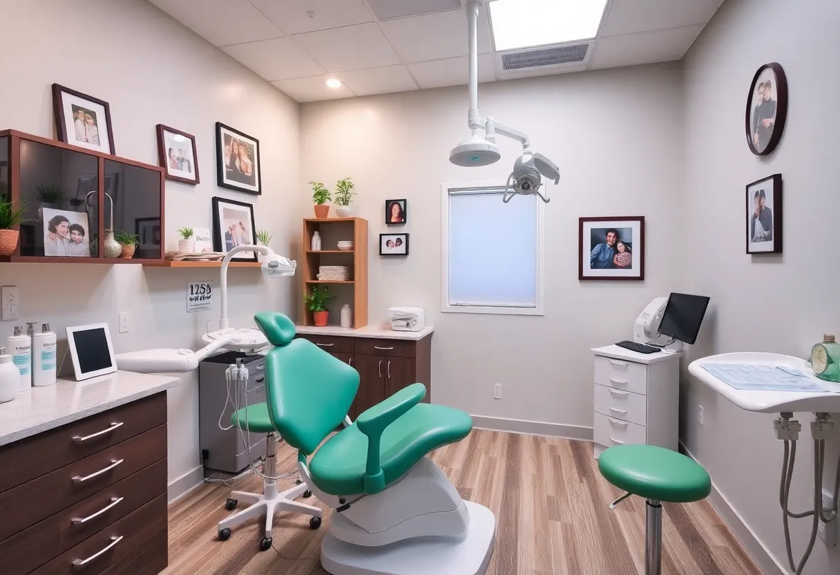 A cozy dental office environment