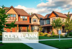 Modern homes in a Cleveland neighborhood showcasing real estate growth.