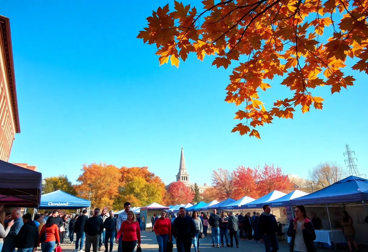 Community members enjoying events in Cleveland during October.
