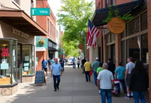 Revitalized small businesses along a commercial corridor in Cleveland's Southeast Side