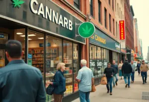 Scene of Cleveland businesses with THC-infused products