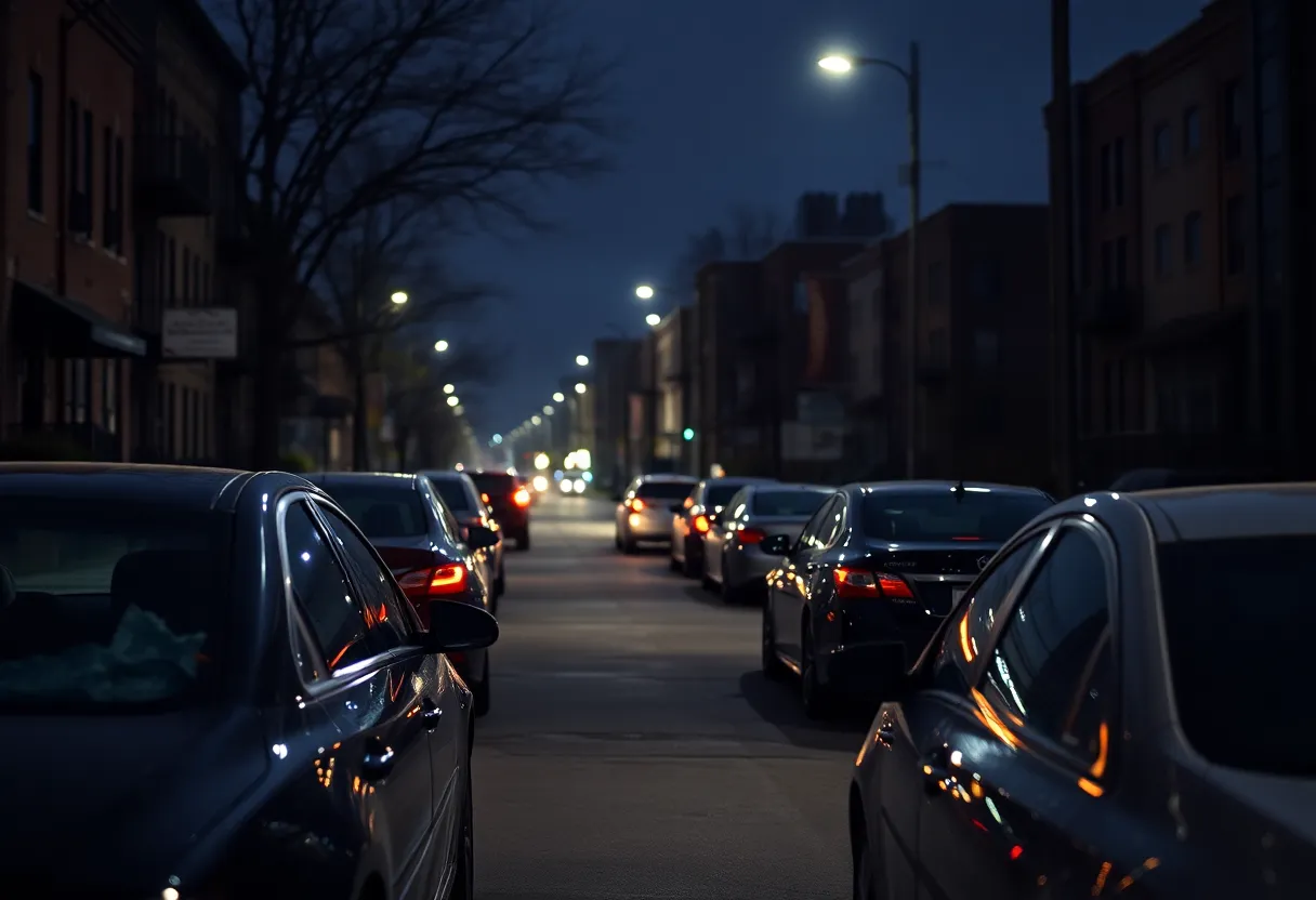 Damaged cars in Cleveland from recent break-ins