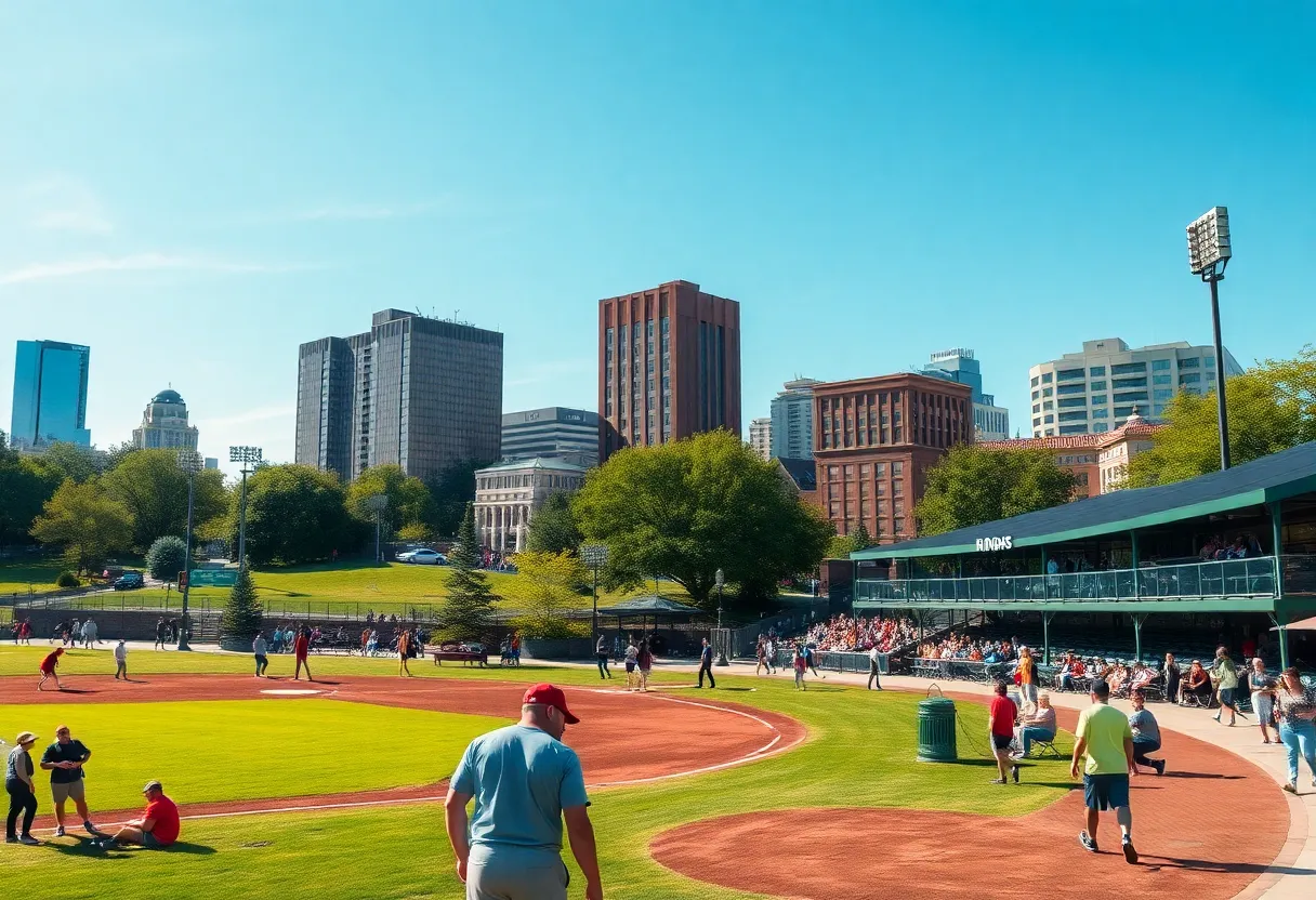 Cleveland residents enjoying a warm October day outdoors