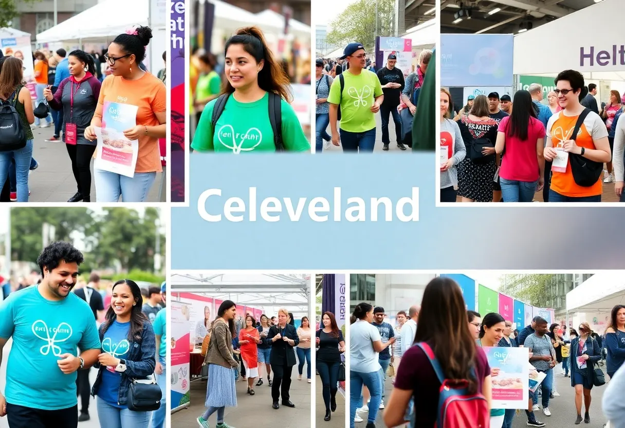 Community members participating in health-related events in Cleveland, Ohio.