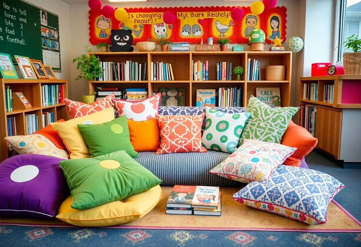 Cozy reading space designed for students