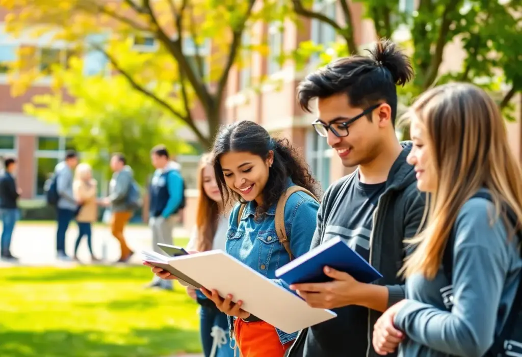 Students engaging in educational activities at Cuyahoga Community College