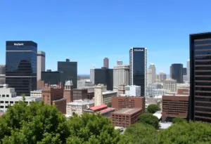 View of downtown Cleveland featuring KeyBank headquarters