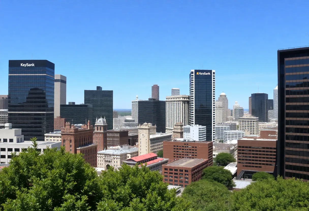 View of downtown Cleveland featuring KeyBank headquarters