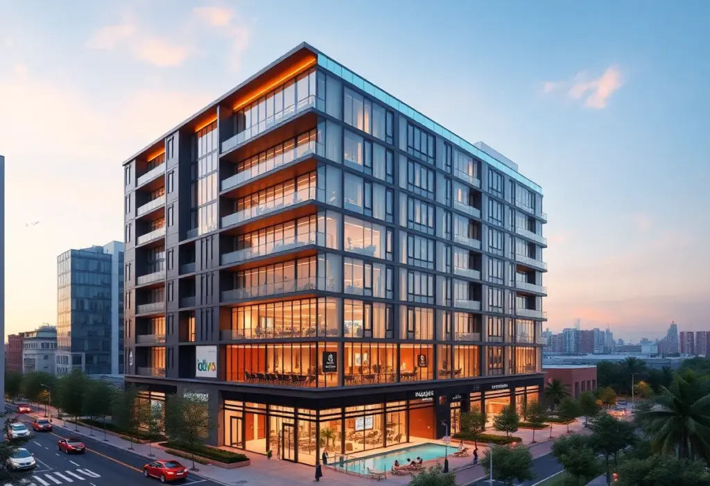 Rendering of East Stokes Block building in Cleveland