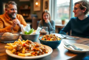 A hearty serving of Hamburger Helper on a dining table.