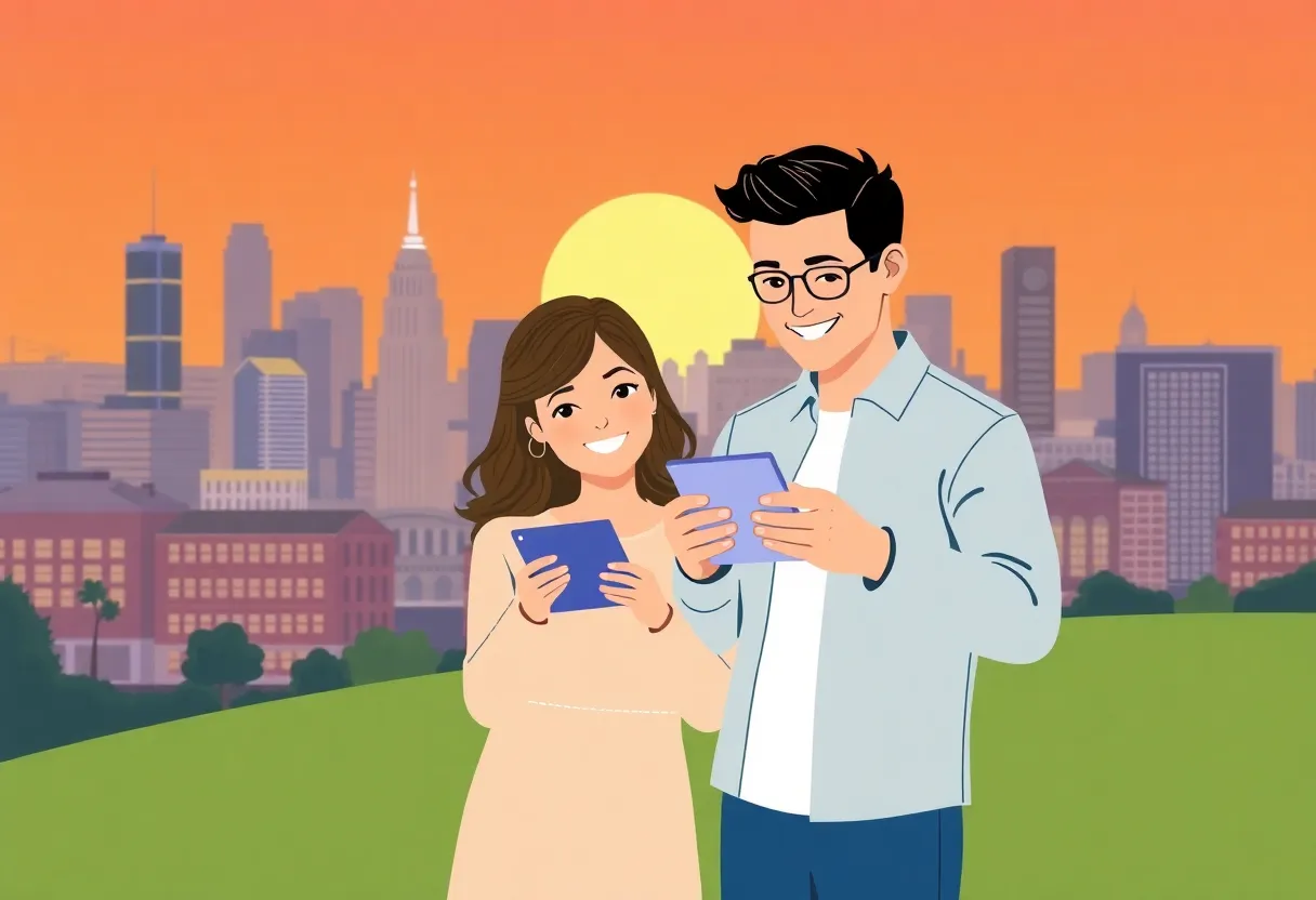 Couple using a laptop for home buying in Cleveland