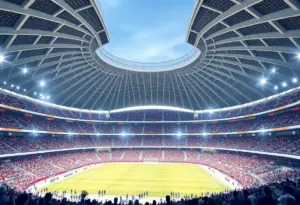 Artist's rendering of Huntington Bank Field, the new Cleveland Browns stadium