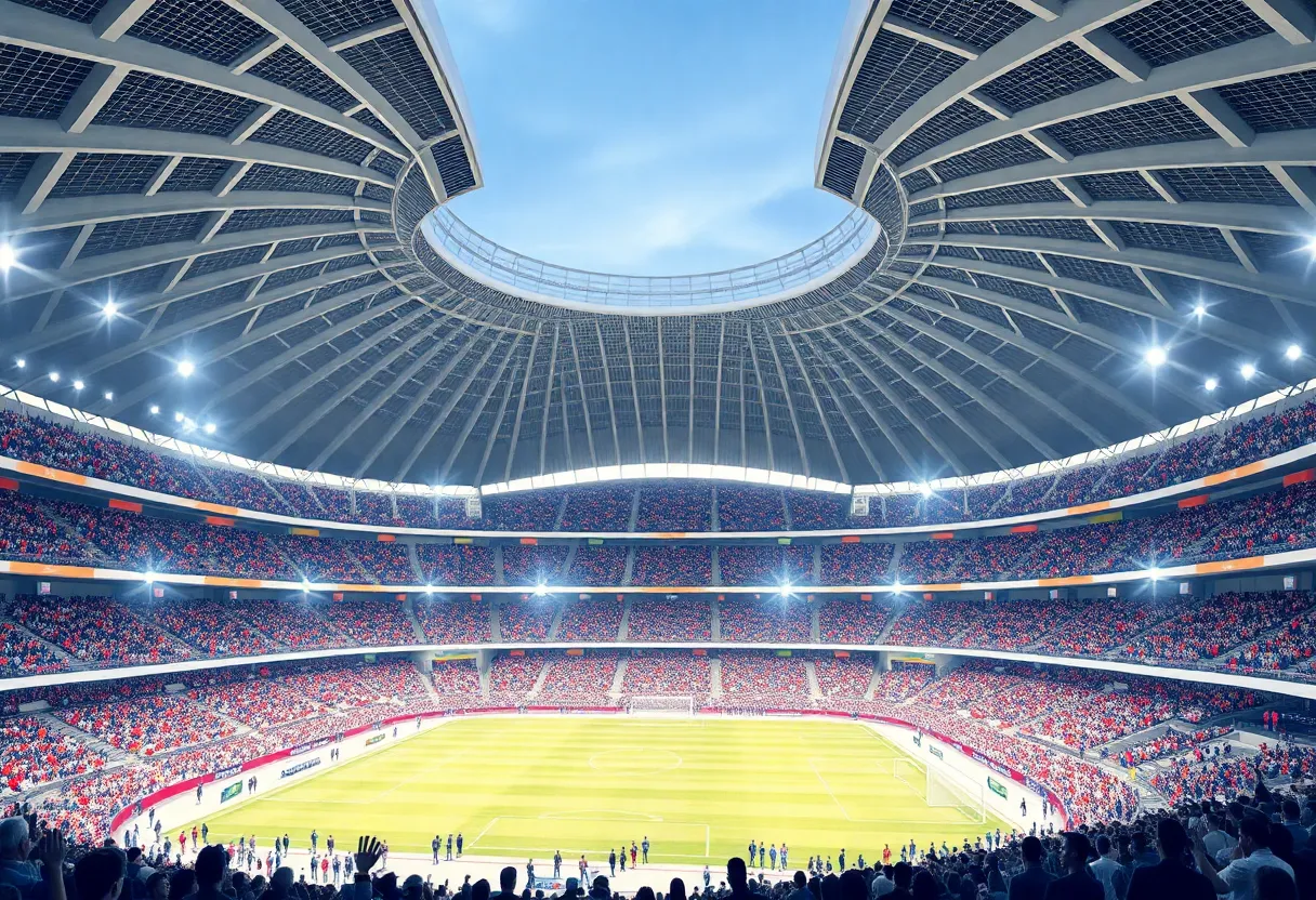 Artist's rendering of Huntington Bank Field, the new Cleveland Browns stadium