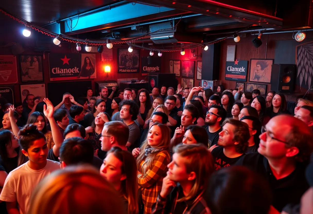 Live concert at an independent music venue in Ohio