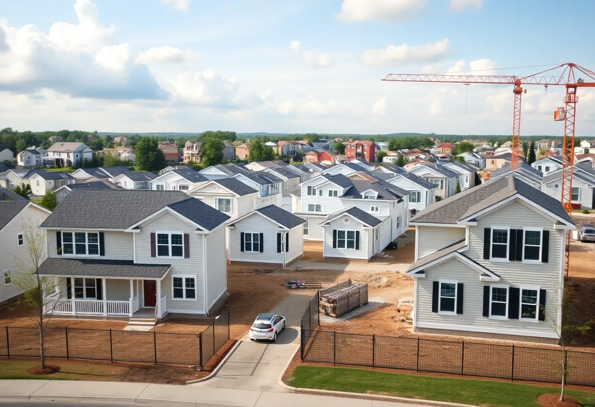 Modular homes being constructed in Cleveland Heights