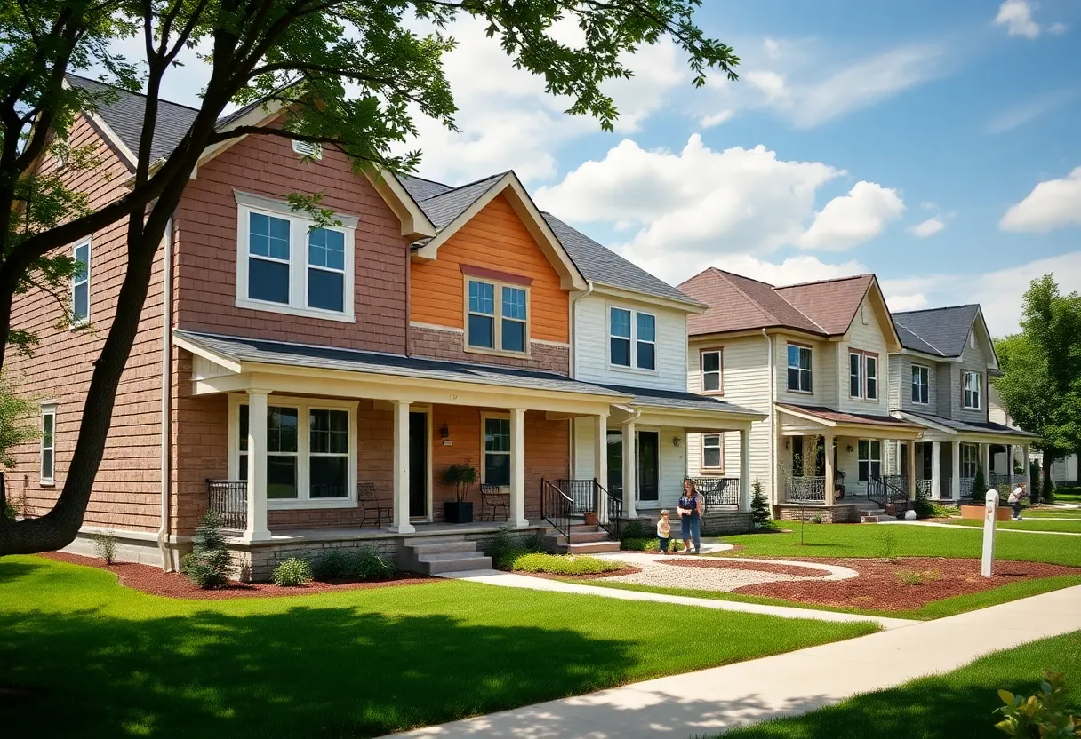 Construction of new affordable homes in Cleveland's East Side.