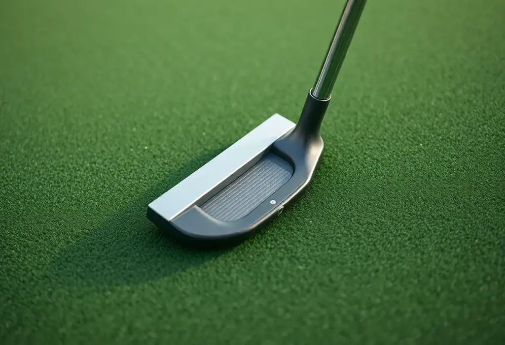 PXG Mustang ZT golf putter on green grass background