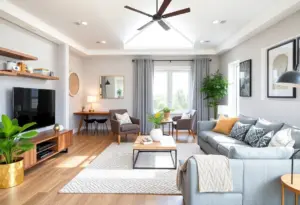 Interior of a newly renovated home in Cleveland, showcasing modern design.