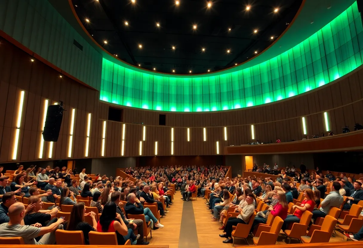 Interior view of the renovated Kulas Hall featuring modern design and seating