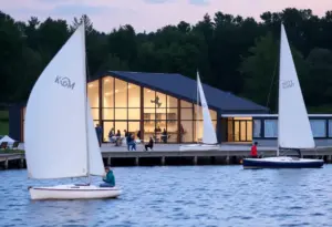 Rendering of the Patrick S. Parker Community Sailing Center by Lake Erie