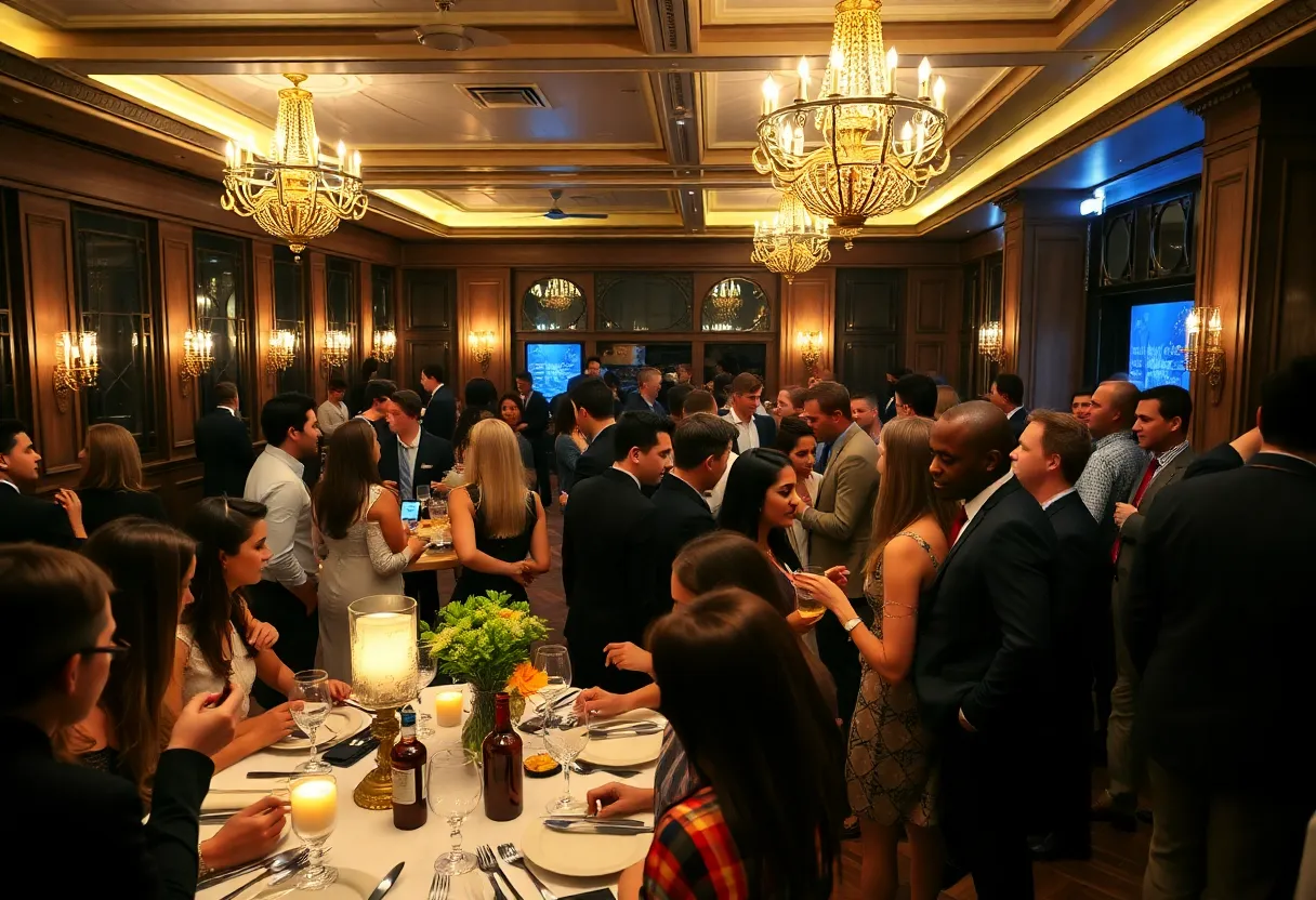 Young professionals networking at Union Club Cleveland