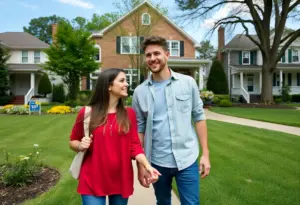 Couple evaluating property in Cleveland, OH