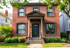 Renovated historical home in Cleveland maintaining its original charm.