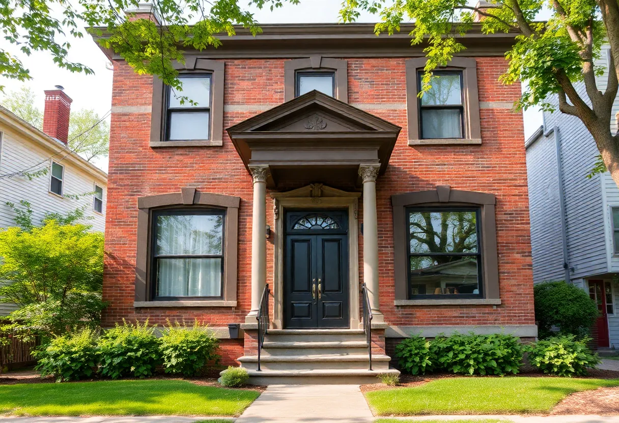 Renovated historical home in Cleveland maintaining its original charm.