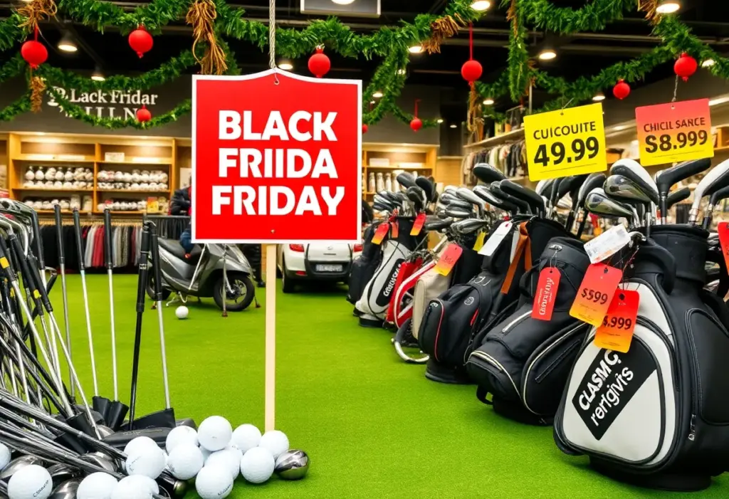Black Friday promotions on golf equipment and apparel at Wilson Sporting Goods