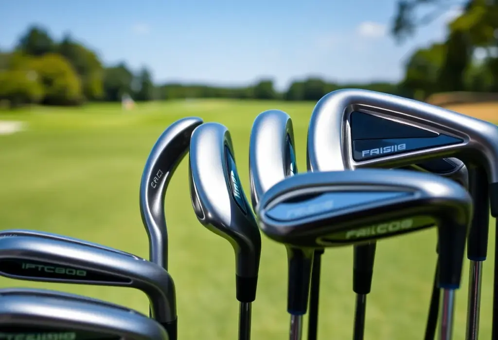 Avoda Golf's revolutionary golf irons displayed on the course.