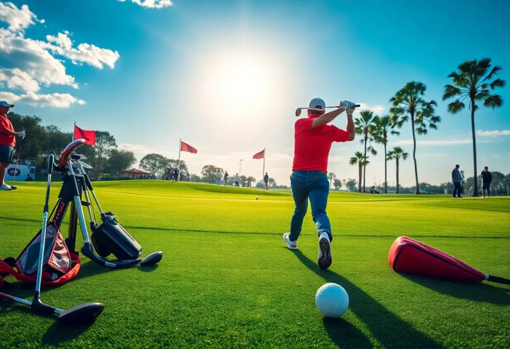 Golfer testing Cobra Golf equipment on the course