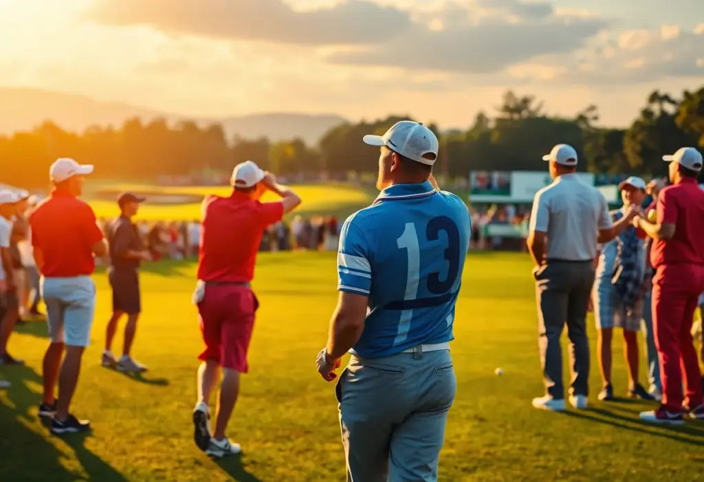 Players in action at the Grant Thornton Invitational golf tournament.