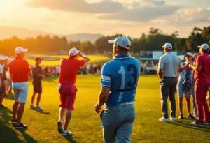 Players in action at the Grant Thornton Invitational golf tournament.