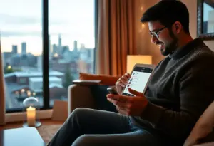 First-time homebuyer looking at neighborhood reviews in Cleveland, OH