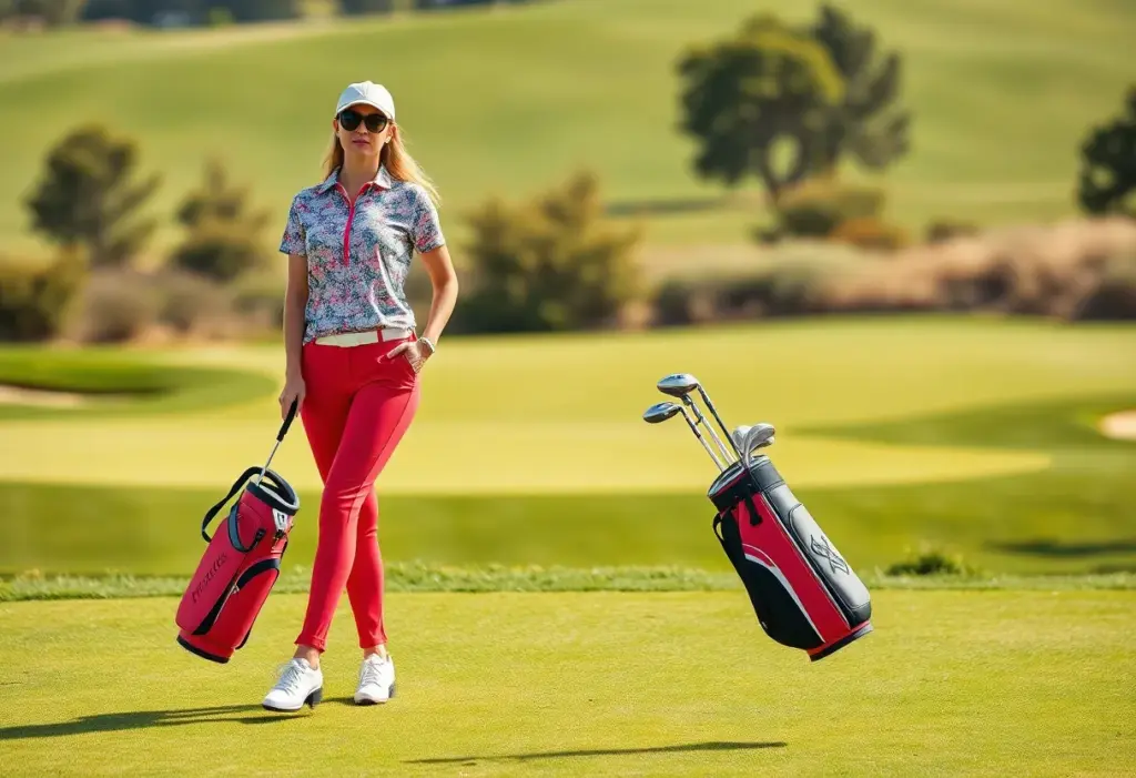 Stylish XXIO 14 Ladies golf clubs in an elegant arrangement