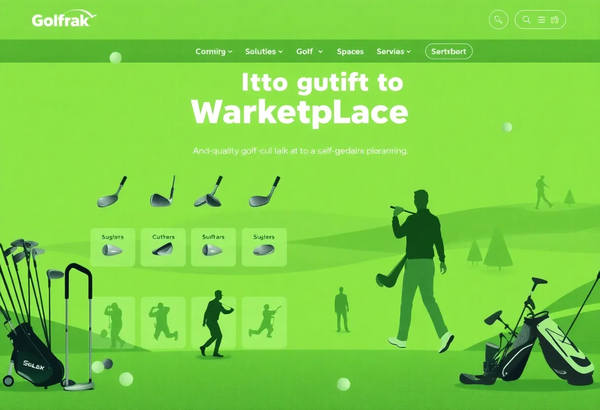 A modern golf store with custom golf clubs and fitting technology