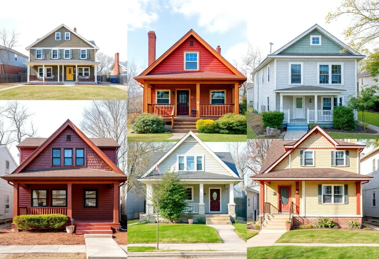 Collage of home renovation scenes in Cleveland, showcasing various home improvement projects.