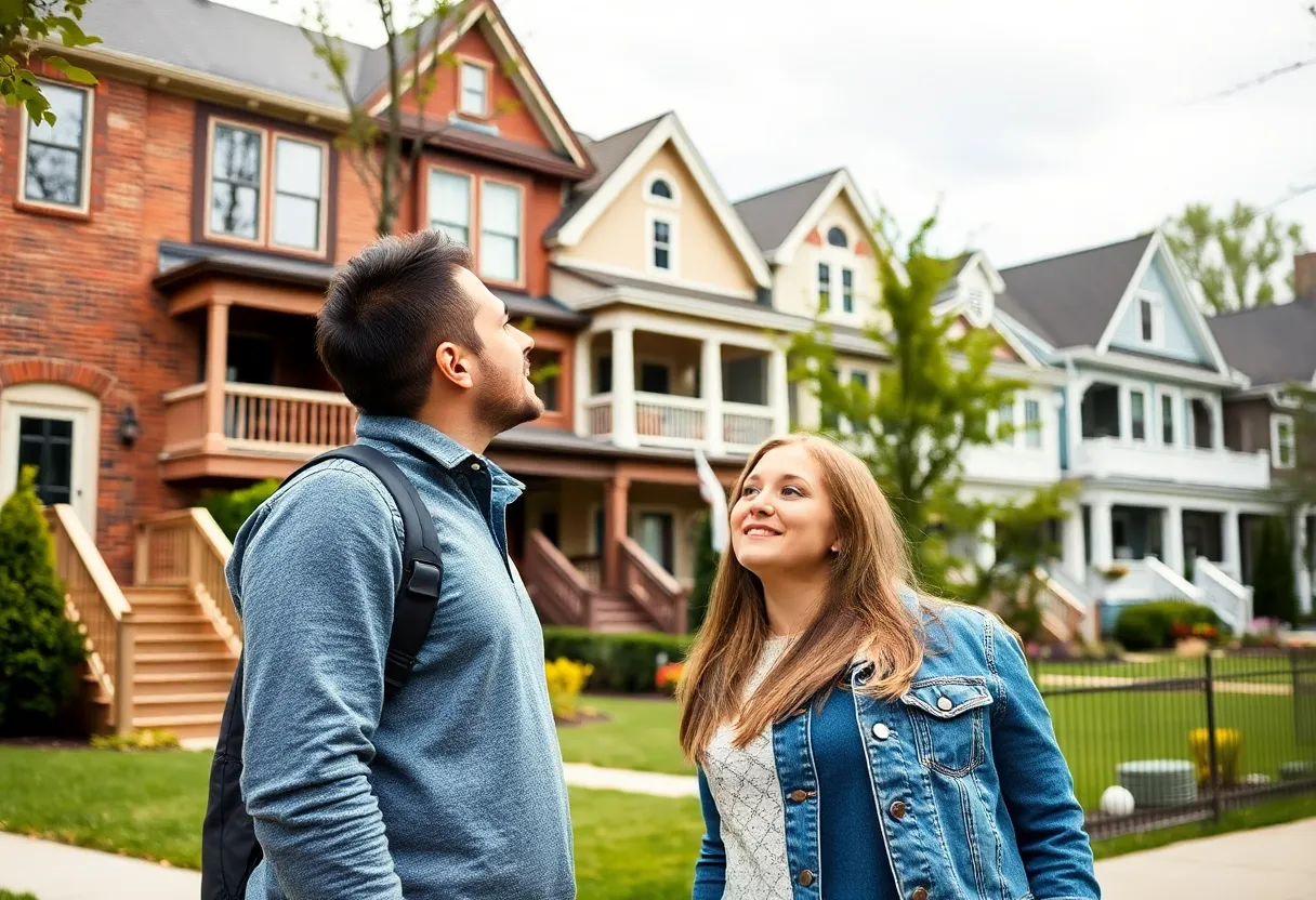 First-time buyers exploring homes in Cleveland, OH