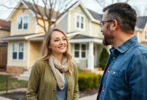 First-time home buyer consulting with a real estate agent in Cleveland, OH