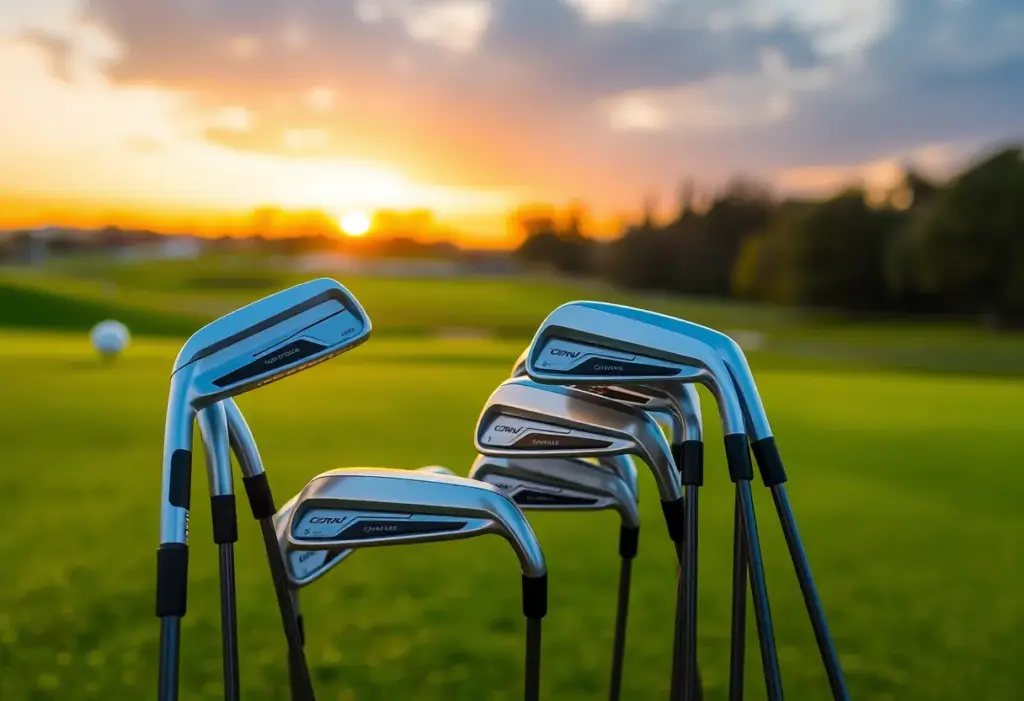 Close-up of a modern graphite golf shaft
