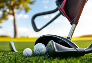 Showcasing Callaway golf clubs and apparel on a beautiful golf course