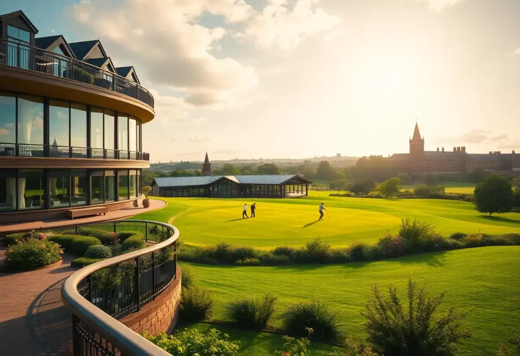 Luxury accommodation at Rutland Hotel with golf course view