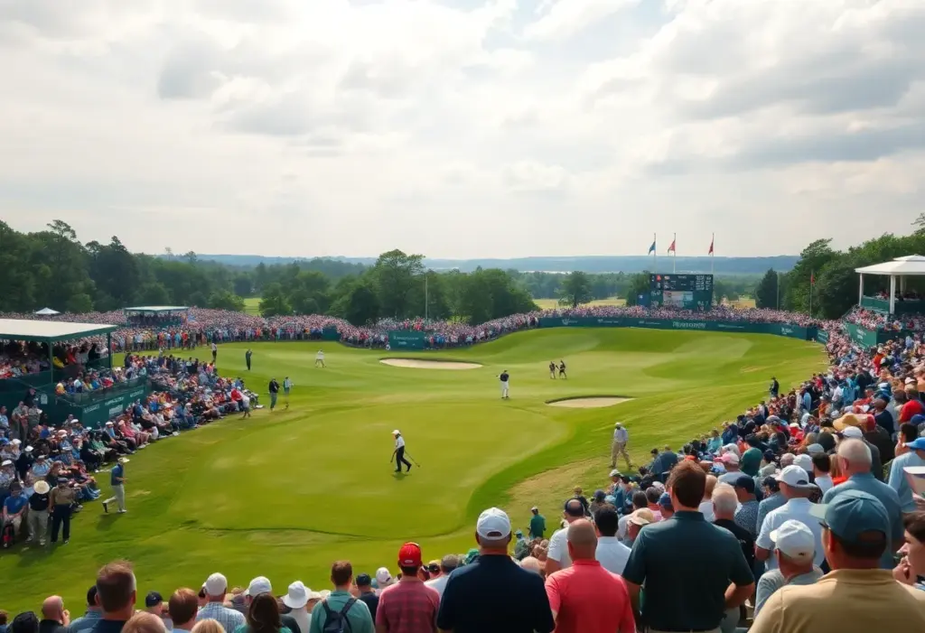 Landscape of Augusta National Golf Club during the Masters Tournament