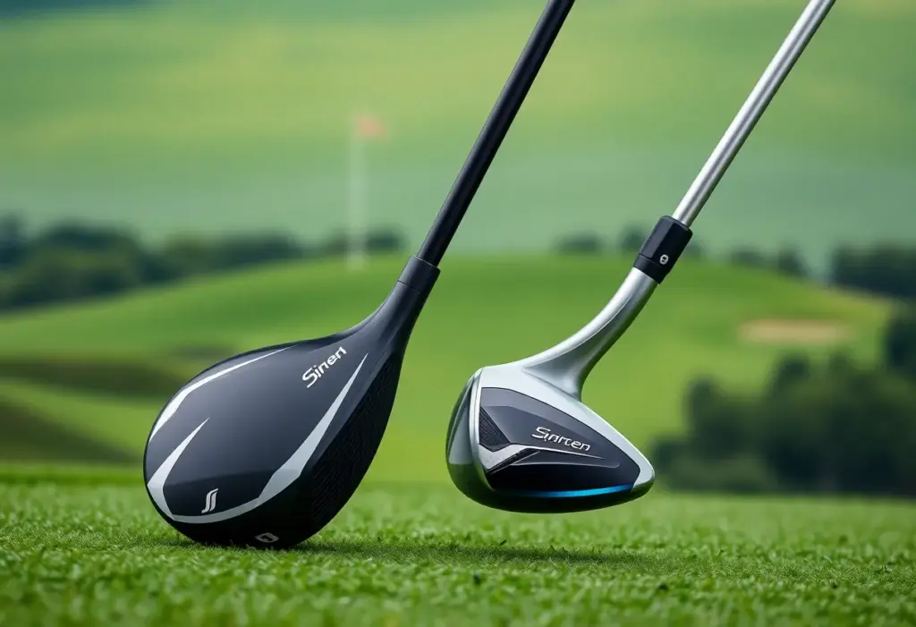 New Callaway Quantum Mini Driver and Ti Fairway Wood displayed on a golf course